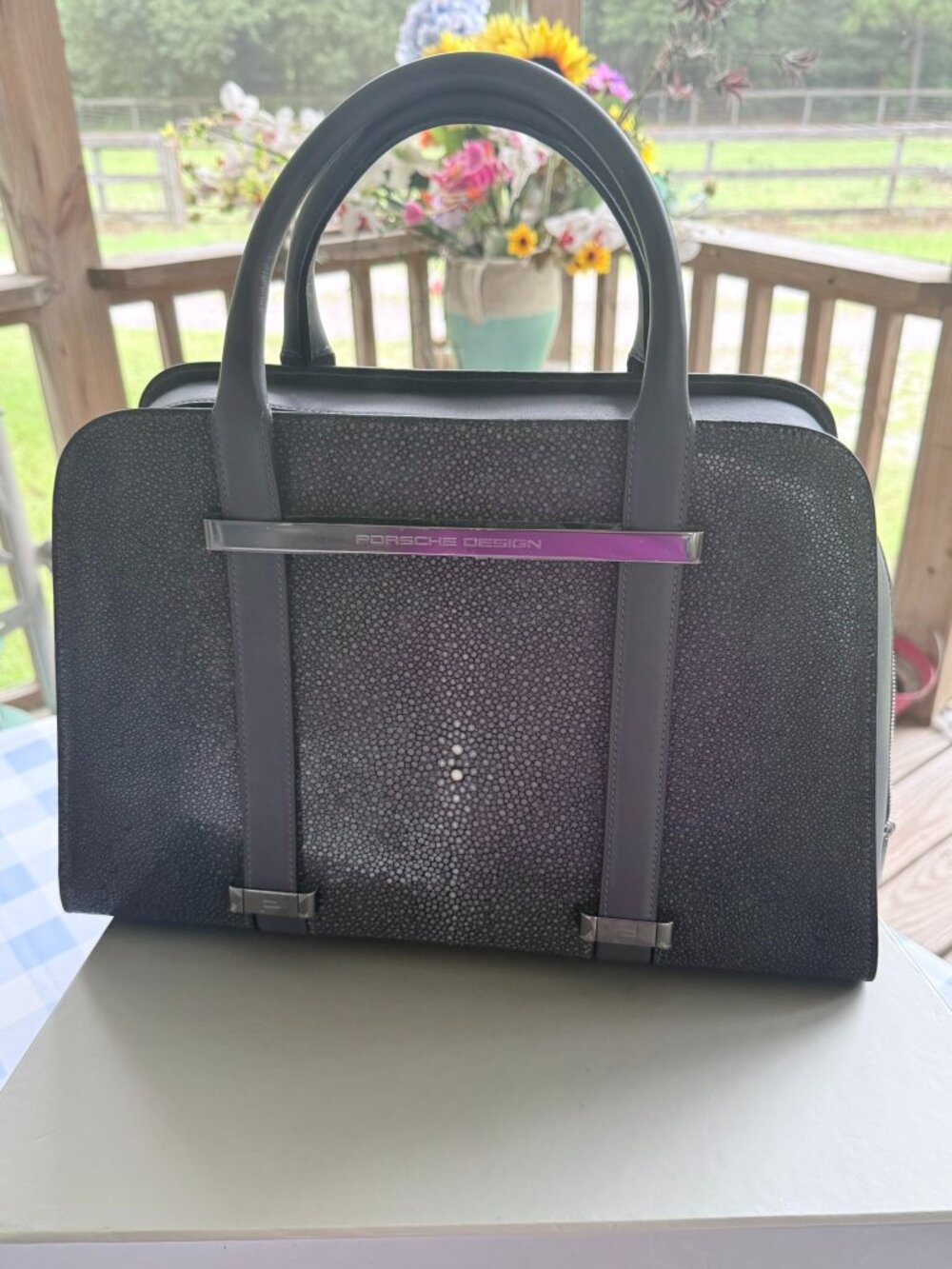 Porsche Design Twin Bag Stingray leather bag brand new No 87